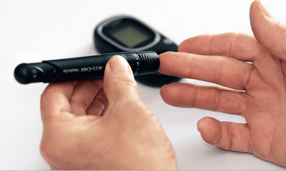Glucose monitor prick on the finger